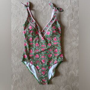 Boden one peice swimsuit V back size 8